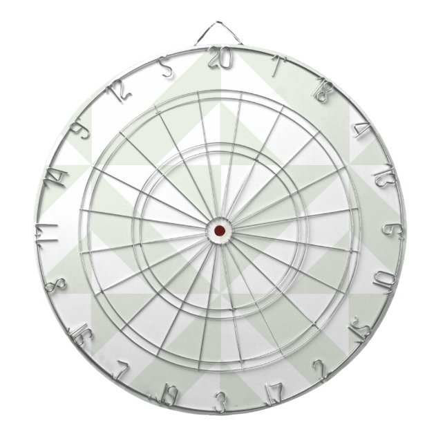 Pale Grey Geometric Deco Cube Pattern Dartboard (Front)