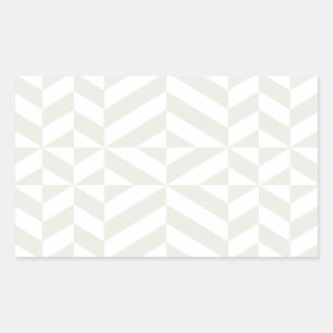 Pale Grey Geometric Deco Cube Pattern Rectangular Sticker