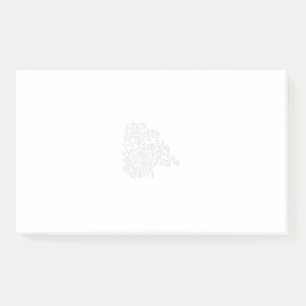 Pale Grey, Milk White, floral design Post-it Notes