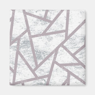 Pale grey mosaic pattern magnet