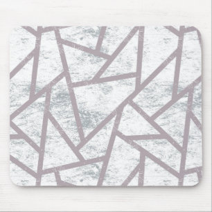 Pale grey mosaic pattern mouse pad