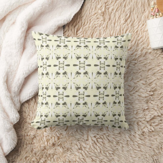 Pale grey-pink ornament. cushion (Blanket)