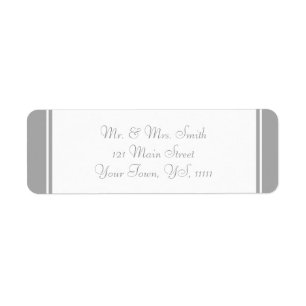 Pale Grey Return Address Label