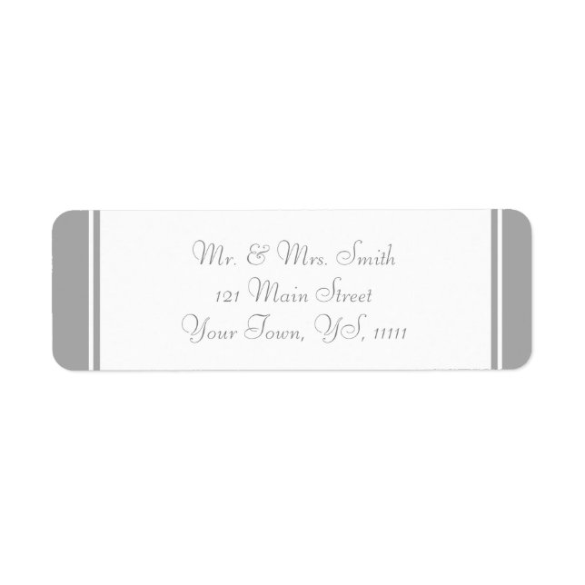 Pale Grey Return Address Label (Front)