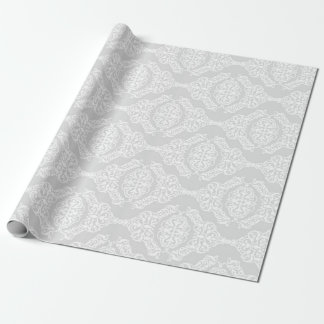 Pale Grey & White Wedding, Romantic Wedding Wrapping Paper