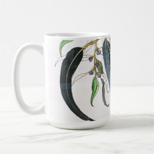 pale gum leaf green artistic watercolour minimal coffee mug
