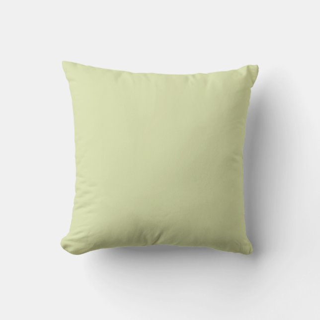Pale Hops Green DFE6B0 Single Solid Colour Design Cushion (Front)