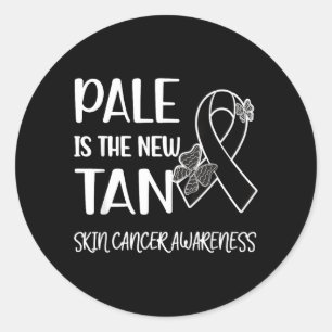 Pale Is The New Tan _ Skin Cancer Survivor Classic Round Sticker