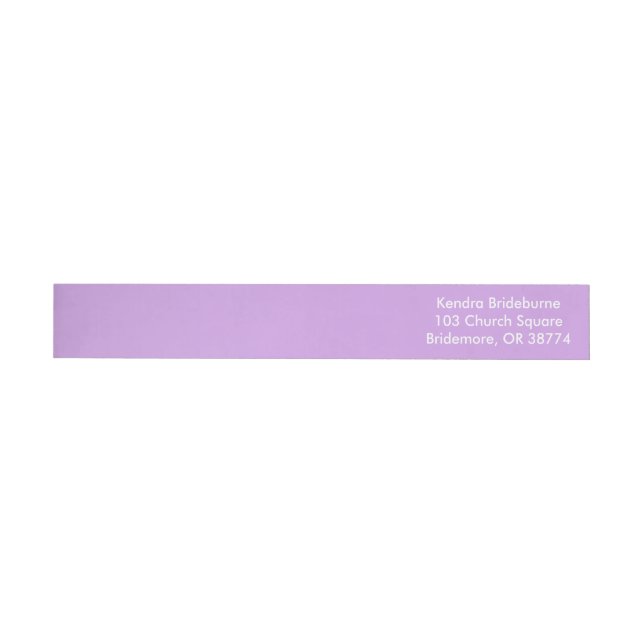 Pale Lavender Classic Matching Colour Wrap Around Label (Individual)