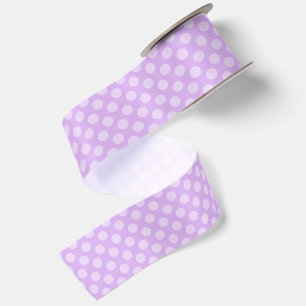 Pale Lavender Polka Dot Satin Ribbon