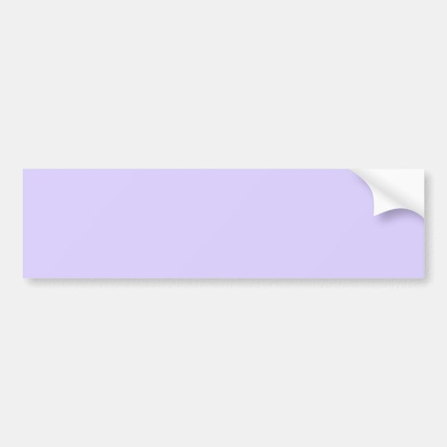 Pale Lavender Solid Colour Bumper Sticker (Front)