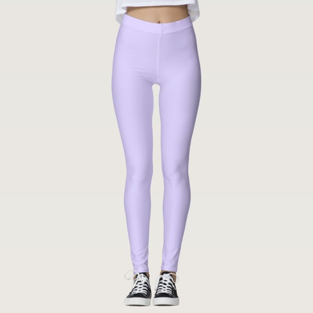 Pale Lavender Solid Colour Leggings (Front)
