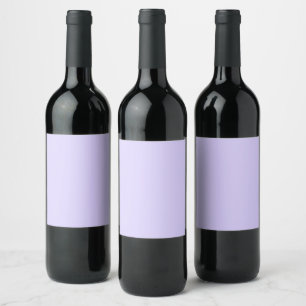 Pale Lavender Solid Colour Wine Label