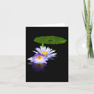 Pale Lavender Water Lilies Note Greeting Cards