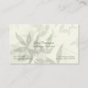 Pale leaves business card