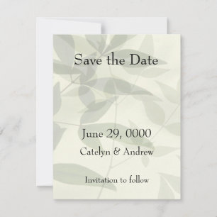 Pale leaves save the date