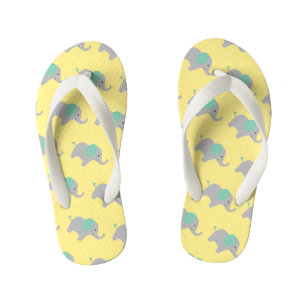 Pale Lemon Baby Elephant Parade Kid's Thongs