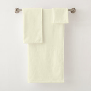  Pale Lemon Yellow  Bath Towel Set