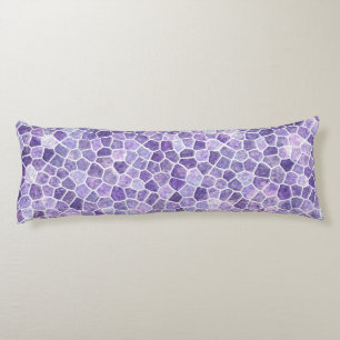Pale Lilac And Purple Cobbled Patchwork Terrazo Pa Body Cushion