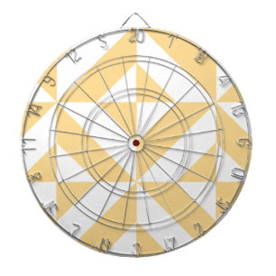 Pale Melon Geometric Deco Cube Pattern Dartboard