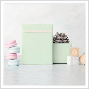 Pale Milky Jade Green Wrapping Paper