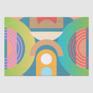 Pale Minimalist Abstract Geometric Shapes  Tissue Paper