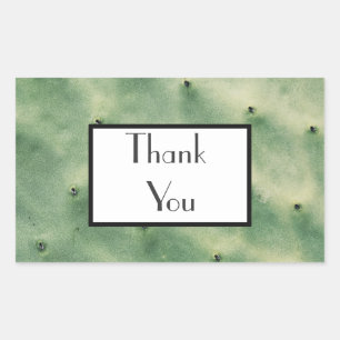 Pale Opuntia Thank You Wedding Gift Sticker