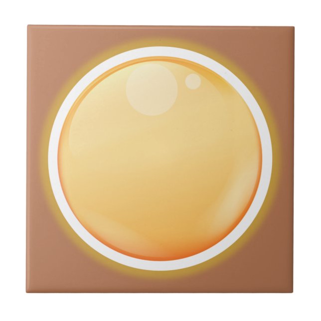 Pale Orange Ceramic Tile (Front)