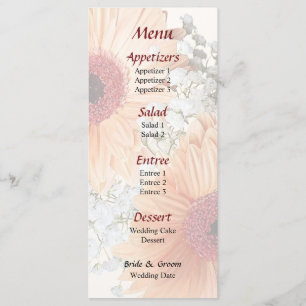 Pale Orange Daisies With Stephenotis Wedding Menu