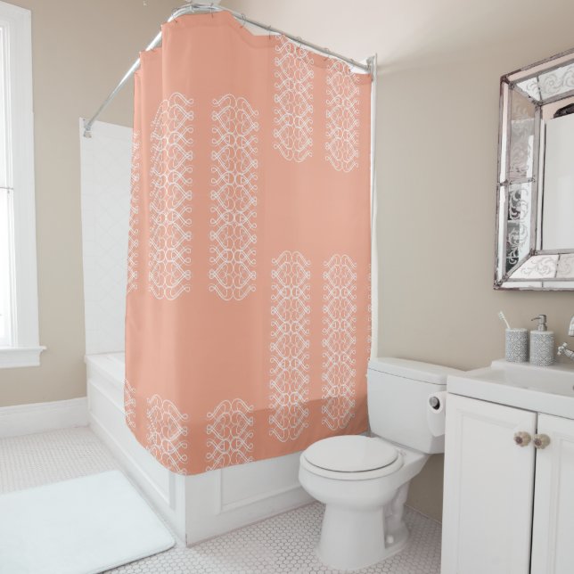 Pale Orange Shower Curtain (In Situ)