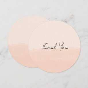 Pale Orange Watercolor Thank You Card