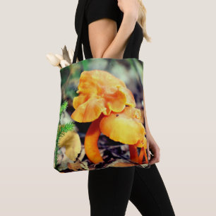 Pale Orange Wild Mushrooms Close Up  Tote Bag