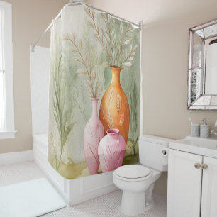 Pale Palette   Tranquil Vase Design Shower Curtain