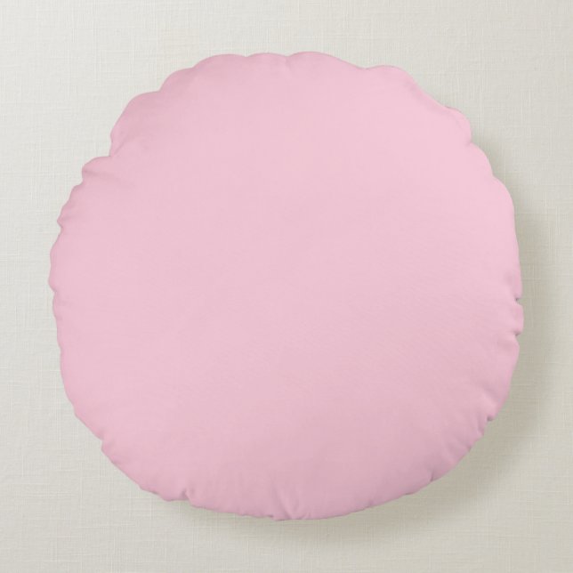 Pale pastel Baby Pink  plain solid colour pillow (Front)