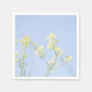 Pale Pastel Blue Sky Wild Flowers Meadow Napkin