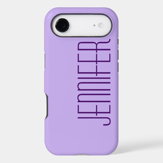 Pale Pastel Purple, Jumbo Name, Simple Minimalist (Back)