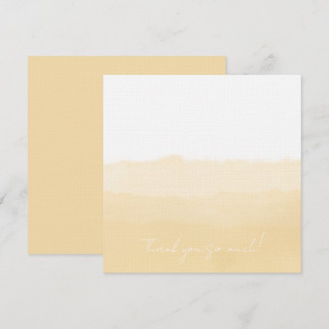 Pale Peach Folded Thank You Card (Front/Back)