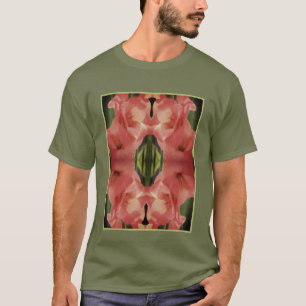 Pale Peach Gladiolus Flower Abstract T-Shirt