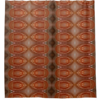 Pale Peach Ikat 5 Shower Curtain