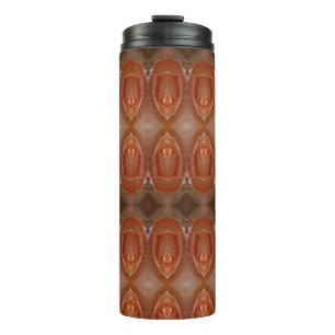 Pale Peach Ikat 5 Thermal Tumbler