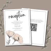 Pale Peach Poppy Floral Elegant Wedding Reception