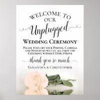 Pale Peach Rose Stylish Unplugged Wedding Ceremony