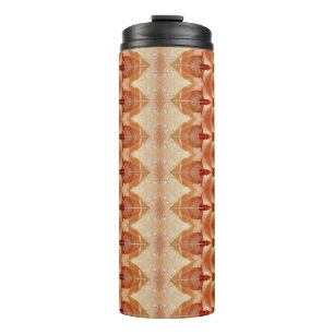 Pale Peachy Ikat 3 Thermal Tumbler