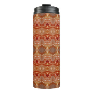 Pale Peachy Ikat 4 Thermal Tumbler
