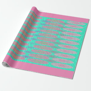 Pale pink and baby blue speckled patterned gift wrapping paper