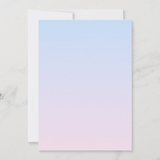 Pale Pink and Blue Gradient Background Invitation (Front)