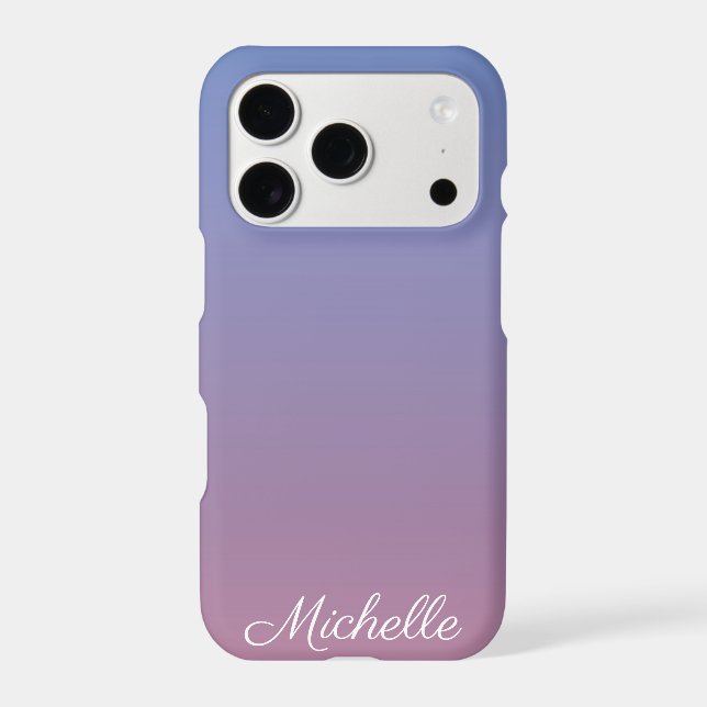 Pale pink and blue gradient ombre (Back)