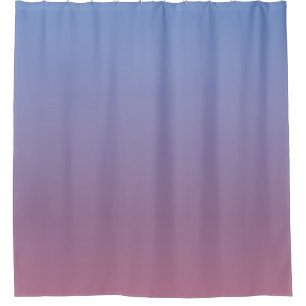 Pale pink and blue gradient ombre shower curtain