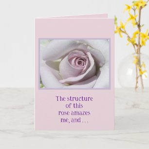 PALE PINK AND CREAM ROSE / BIRTHDAY CARD