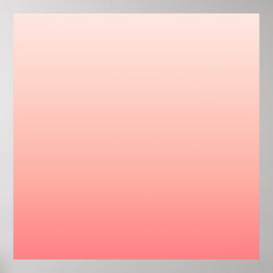 Pale pink and peach gradient poster